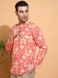 Anouk Men Geometric Printed Thread Work Kurta