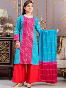 Aarika Girls Ethnic Motifs Printed Sequinned Kurta