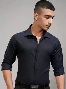 HIGHLANDER Men Comfort Slim Fit Opaque Party Shirt