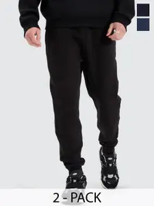 Moda Rapido Men Pack Of 2 Cotton Mid Rise Joggers