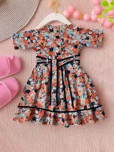 Bella Moda Floral Print Fit & Flare Dress