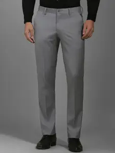 Louis Philippe Men Checked Slim Fit Trousers