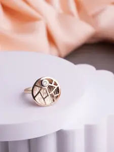 LIORA 925 Silver Jewellery LIORA 925 Silver Rose Gold Plated Finger Ring