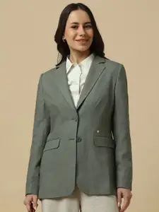Allen Solly Woman Self Design Single-Breasted Blazer