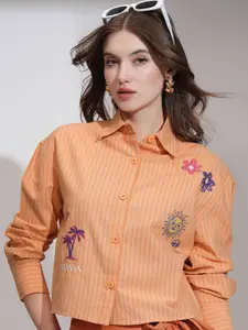 Tokyo Talkies Women Comfort Boxy Opaque Casual Shirt