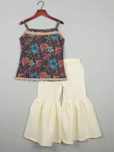 SHAHUDI DESIGNER Girls Printed Top with Pyjamas