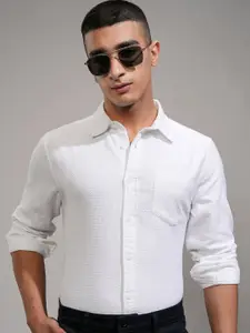 HIGHLANDER Men Comfort Slim Fit Opaque Casual Shirt