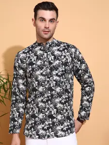 Anouk Men Geometric Printed Thread Work Kurta