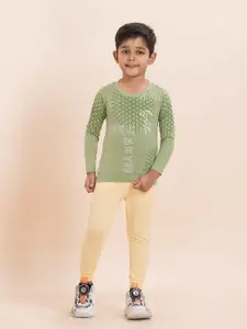 YK X JUST KiDDiNG Boys Printed T-shirt with Trousers