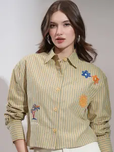 Tokyo Talkies Women Comfort Boxy Opaque Casual Shirt