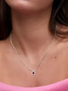 MINUTIAE Brass Silver-Plated Handcrafted Necklace