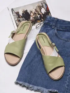 DressBerry Women Open Toe Flats with Bows