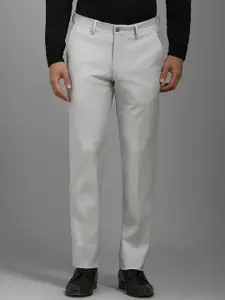 Louis Philippe Men Textured Slim Fit Trousers