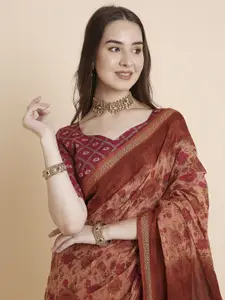 RATAN Floral Pure Cotton Saree