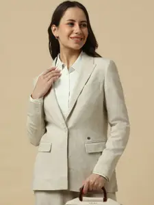 Allen Solly Woman Textured Single-Breasted Blazer