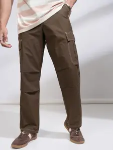 HIGHLANDER Men Contrast Stitched Ribstop Dobby Carpenter Fit Cargo Pant