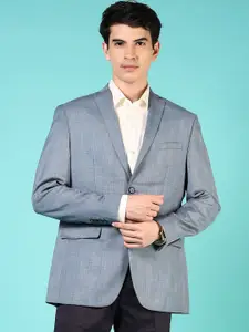 V-Mart Checked Cotton Notched Lapel Single Breasted Formal Blazer