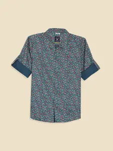 Allen Solly Junior Boys Slim Fit Floral Opaque Printed Casual Shirt
