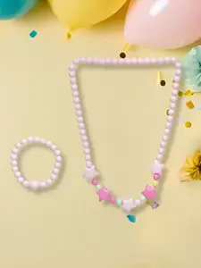 Biglilpeople Girls Beaded Necklace & Bracelet