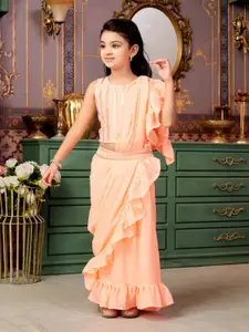 Aarika Girls Embellished Ready to Wear Lehenga & Blouse With Dupatta