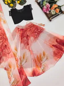 BAESD Girls Embellished Tie and Dye Ready to Wear Lehenga & Blouse With Dupatta