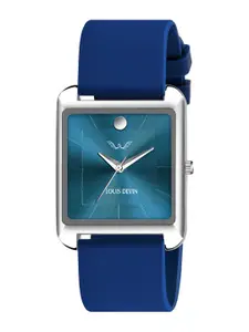 LOUIS DEVIN Men Brass Embellished Dial & Straps Analogue Watch LD-G057SLC-BLUE