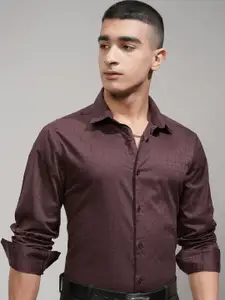 HIGHLANDER Men Comfort Slim Fit Opaque Party Shirt