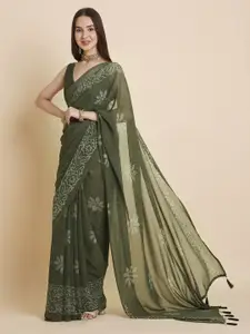 RATAN Batik Poly Georgette Saree