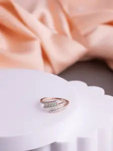 LIORA 925 Silver Jewellery LIORA 925 Silver Sterling Silver Rose Gold Plated Finger Ring