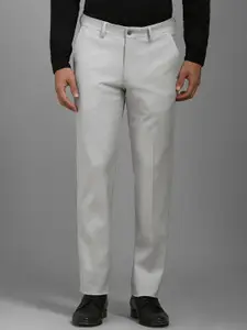 Louis Philippe Men Textured Slim Fit Trousers