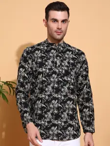 Anouk Men Geometric Printed Thread Work Kurta