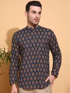Anouk Men Geometric Printed Thread Work Kurta