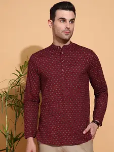 Anouk Men Geometric Printed Thread Work Kurta