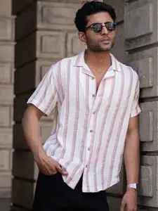 Powerlook Men Opaque Striped Casual Shirt