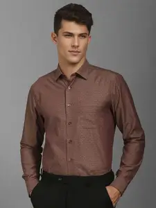 Louis Philippe Men Slim Fit Opaque Printed Formal Shirt