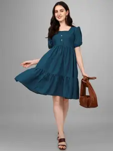 Raiyani Fashion Applique Crepe Fit & Flare Dress