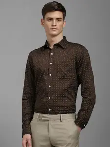 Louis Philippe Men Slim Fit Opaque Printed Formal Shirt