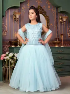 Aarika Girls Embroidered Ready to Wear Lehenga & Blouse With Dupatta