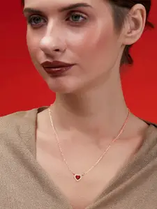 MINUTIAE Brass Rose Gold-Plated Handcrafted Necklace