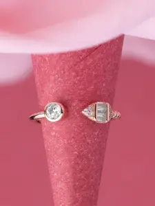 LIORA 925 Silver Jewellery LIORA 925 Silver Rose-Gold Plated Adjustable Finger Ring