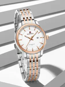 Naviforce Women Dial & Stainless Steel Straps Analogue Watch NF9228L_S W RG