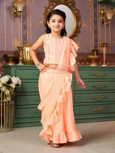 Aarika Girls Embellished Ready to Wear Lehenga & Blouse With Dupatta