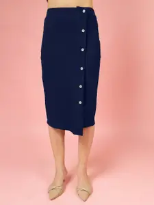 Chemistry Pencil Asymmetric Midi Skirt