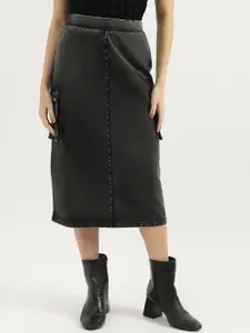 United Colors of Benetton Back Slit Midi Skirt