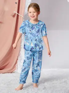 INCLUD Girls Printed Top with Trousers