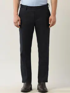 Arrow Men Easy Flex Slim Fit Checked Trousers