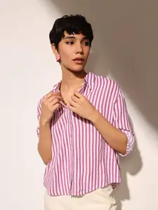 ONLY Women Opaque Striped Casual Shirt