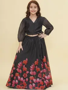 Bitiya by Bhama Girls Printed Ready to Wear Lehenga &