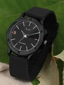 LOUIS DEVIN Men Brass Embellished Dial & Straps Analogue Watch LD-BK072-BLCK