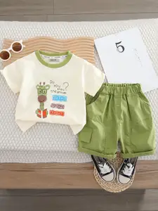 INCLUD Boys Printed T-shirt with Shorts
